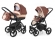 Коляска 2 в 1 Esspero Newborn Lux (шасси Black) Brown Beige