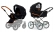 Коляска 2 в 1 Emmaljunga Edge Duo Combi Outdoor (шасси De Luxe) Black