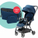 Прогулочная коляска Leclerc Magic fold plus Blue + Сумка-органайзер для коляски в ПОДАРОК