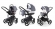 Коляска 3 в 1 Esspero Magic (шасси Black) Grey Lux