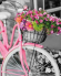 Картина по номерам ТМ Цветной 40х50 на подрамнике, арт. MG MG2464 Розовый велосипед
