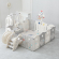 Манеж UNIX Kids SUPREME Space 160x160  Grey с качелями