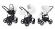Коляска 3 в 1 Esspero Grand Newborn Lux (шасси Graphite) Nappa White