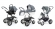 Коляска 3 в 1 Esspero Grand Discovery (шасси Graphite White) Nappa Blue Grey
