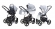 Коляска 3 в 1 Esspero Grand Newborn Lux (шасси Graphite) Jeans Grey