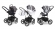 Коляска 3 в 1 Esspero Grand Magic Pro (шасси Black) Royal Light Grey