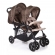 Коляска для двойни Baby Care Tandem Коричневый/Серый