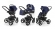 Коляска 3 в 1 Esspero Tour Alu (шасси Black) Navy