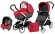 Коляска 3 в 1 Peg Perego Book 51 XL Modular System (шасси White/Black) Bloom Red