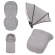 Colour pack для Oyster2/MAX (капюшон, текстиль, накидка на ноги) Pure Silver
