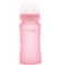 Стеклянная бутылочка с защитным силиконовым покрытием Everyday Baby, 240 мл светло-розовый
