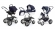 Коляска 3 в 1 Esspero Grand Discovery (шасси Graphite White) Nappa Navy