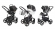 Коляска 3 в 1 Esspero Grand Newborn Lux (шасси Graphite) Royal Grey