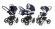 Коляска 3 в 1 Esspero Tour (шасси White) Navy Grey