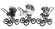 Коляска 3 в 1 Esspero Grand Classic (шасси Graphite) Royal Light Grey