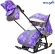 Санки-коляска SNOW GALAXY LUXE (на больших мягких колесах+сумка+муфта) Елки на фиолетовом
