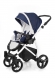 Прогулочная коляска Esspero Newborn Lux (шасси White) Navy Grey