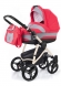 Коляска для новорожденных Esspero Newborn Lux (шасси Beige) Red Grey