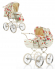 Коляски 2 в 1 Geoby C605R01 Florence WMDL/Белый