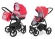 Коляска 2 в 1 Esspero Newborn Lux (шасси Chrome) Red Grey