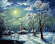 Картина по номерам ТМ Цветной 40х50 на подрамнике, арт. GX GX29459 Зимний ночной пейзаж