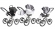 Коляска 3 в 1 Esspero Grand Classic (шасси White) Royal Light Grey