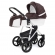 Коляска для новорожденных Esspero Grand Newborn Lux (шасси White) Nappa Brown