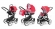 Коляска 3 в 1 Esspero Magic (шасси White) Red Grey
