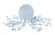 Мягкая игрушка Nattou Soft Toy Octopus Осьминог 878760 Light Blue/White