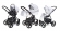 Коляска 3 в 1 Esspero Grand Newborn Lux (шасси Graphite) Grey Diamond