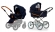 Коляска 2 в 1 Emmaljunga Edge Duo Combi Outdoor (шасси De Luxe) Navy