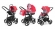 Коляска 3 в 1 Esspero Newborn Lux (шасси Chrome) Red Grey