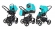 Коляска 3 в 1 Esspero Newborn Lux Alu (шасси Graphite) Aqua