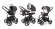 Коляска 3 в 1 Esspero Newborn Lux (шасси Black) Grey Leves