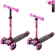 Самокат трехколесный Y-SCOO RT TRIO DIAMOND 120 Monsters 3 высоты pink Zoi