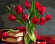 Картина по номерам ТМ Цветной 40х50 на подрамнике, арт. GX GX8115 Букет красных тюльпанов