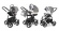 Коляска 3 в 1 Esspero Newborn Lux (шасси Chrome) Denim