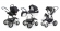 Коляска 3 в 1 Esspero Grand Discovery (шасси Graphite White) Nappa Graphite
