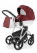 Коляска для новорожденных Esspero Grand Newborn Lux (шасси Grey) Cherry leatherette