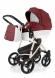 Коляска для новорожденных Esspero Grand Newborn Lux (шасси Beige) Cherry leatherette