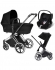 Коляска 3 в 1 Cybex Priam (шасси All Terrain Matt Black) Happy Black