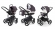 Коляска 3 в 1 Esspero Magic (шасси Black) Grey Leves