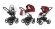 Коляска 3 в 1 Esspero Grand Tour (шасси Graphite) Cherry leatherette