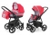 Коляска 2 в 1 Esspero Newborn Lux (шасси Black) Red Grey