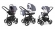 Коляска 3 в 1 Esspero Newborn Lux (шасси Black) Grey Lux