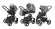 Коляска 3 в 1 Esspero Newborn Lux Alu (шасси Graphite) Grey