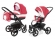 Коляска 2 в 1 Esspero Tour (шасси Black) Red Lux