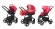 Коляска 3 в 1 Esspero Grand Newborn Lux (шасси Black) Red Sunset