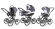 Коляска 3 в 1 Esspero Classic (шасси Graphite) Grey Lux
