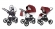 Коляска 3 в 1 Esspero Grand I-Nova (шасси Graphite) Cherry leatherette